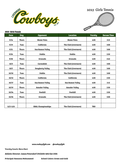 Schedule